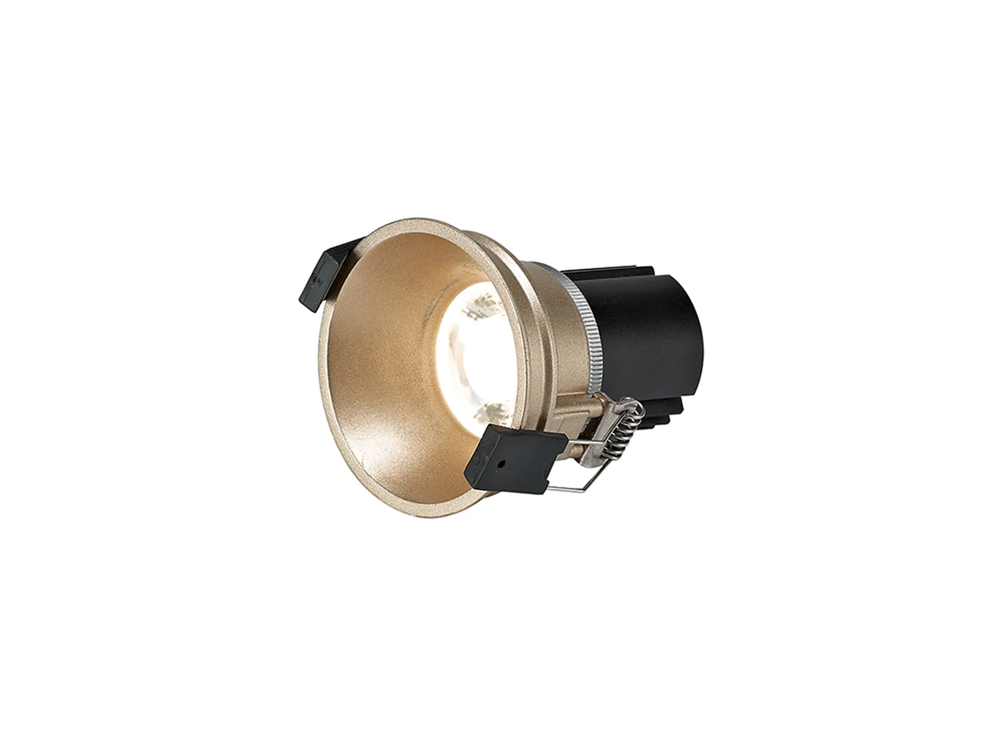 DM201652  Bania 9 Powered by Tridonic  9W 2700K 770lm 24° CRI>90 LED Engine, 250mA Gold Fixed Recessed Spotlight, IP20